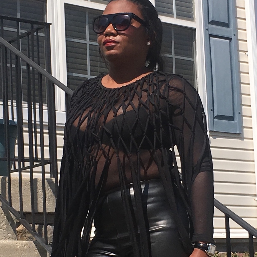 Fringe sheer top